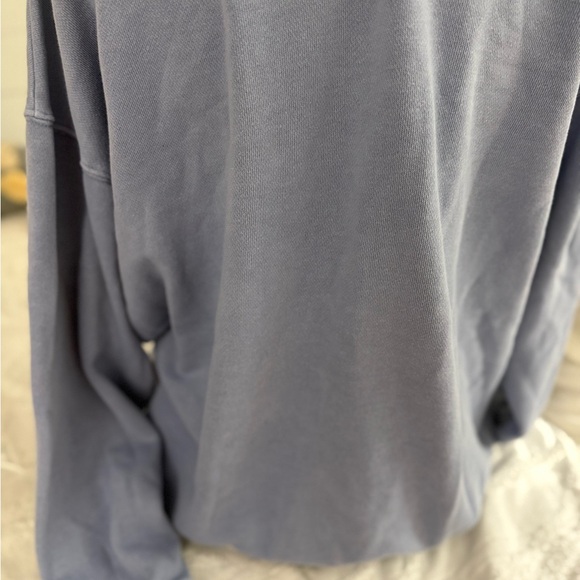 Aerie Blue Hoodie with Cream Drawstrings - Picture 10 of 10